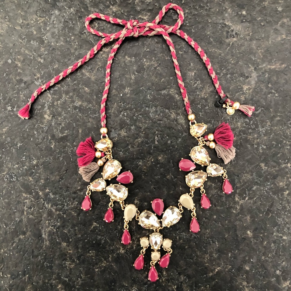 J. Crew Statement Necklace with Tassles